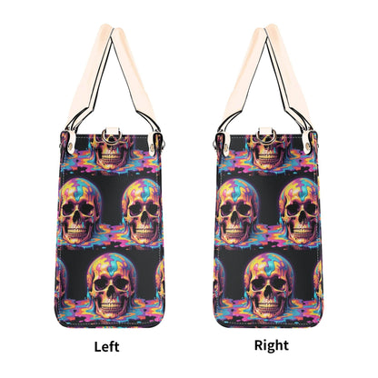 Dripping Skull Luxury Women Leather Handbag (3 sizes) - DeRose Seasonal