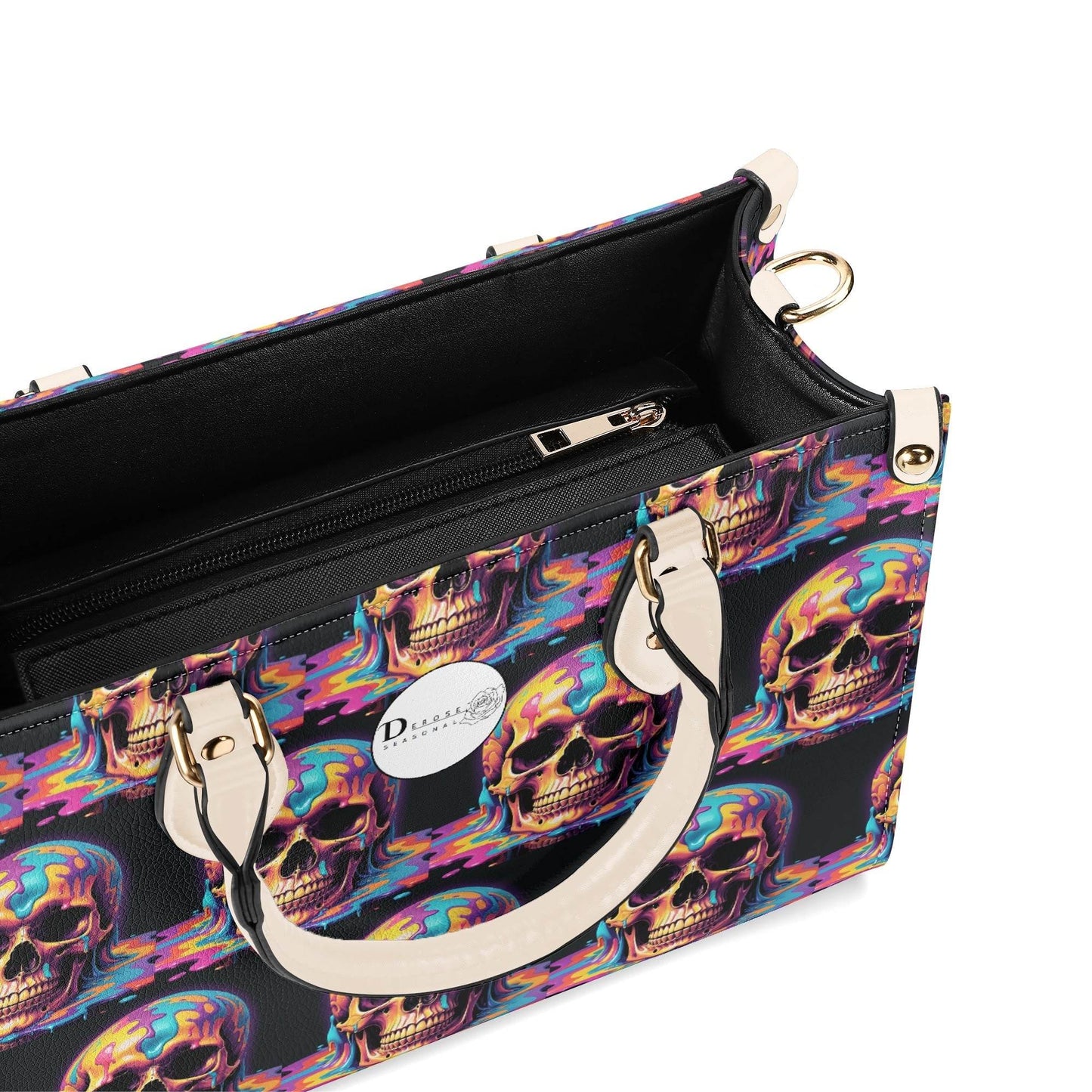 Dripping Skull Luxury Women Leather Handbag (3 sizes) - DeRose Seasonal