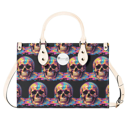 Dripping Skull Luxury Women Leather Handbag (3 sizes) - DeRose Seasonal