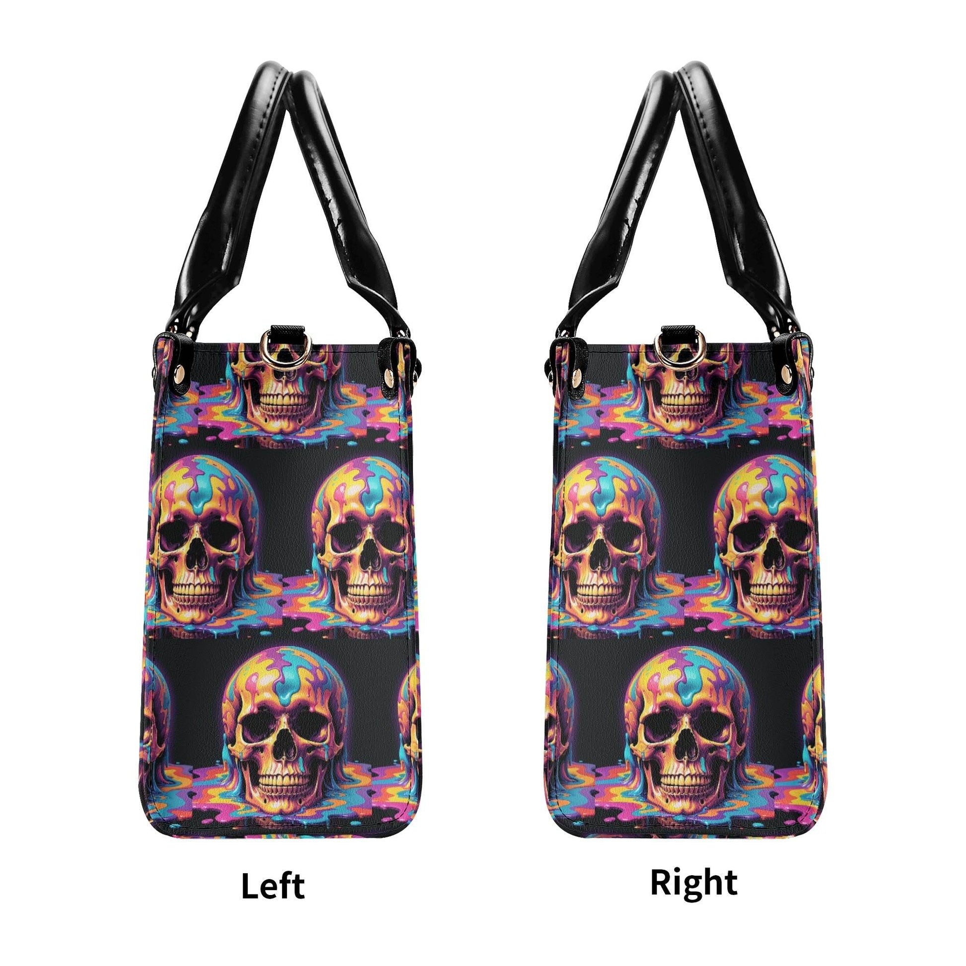 Dripping Skull Luxury Women Leather Handbag (3 sizes) - DeRose Seasonal