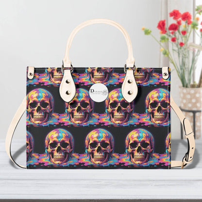 Dripping Skull Luxury Women Leather Handbag (3 sizes) - DeRose Seasonal