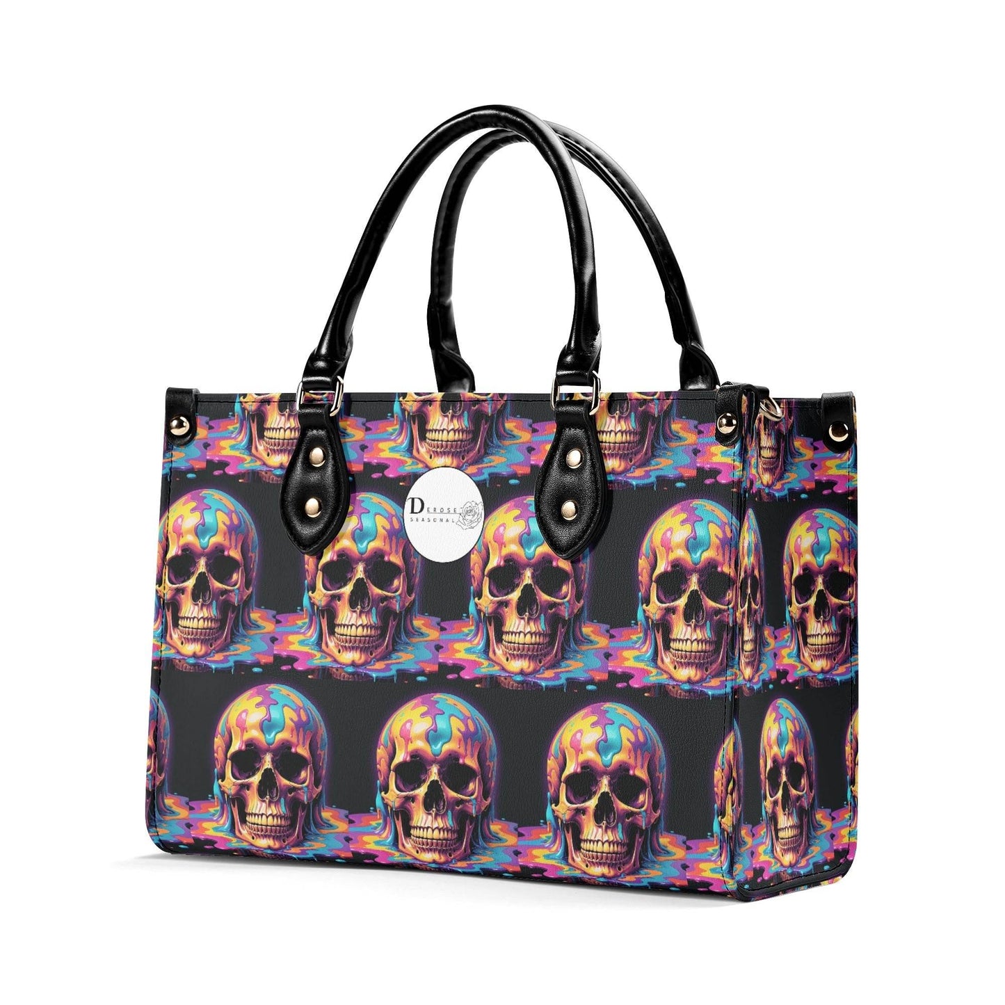 Dripping Skull Luxury Women Leather Handbag (3 sizes) - DeRose Seasonal