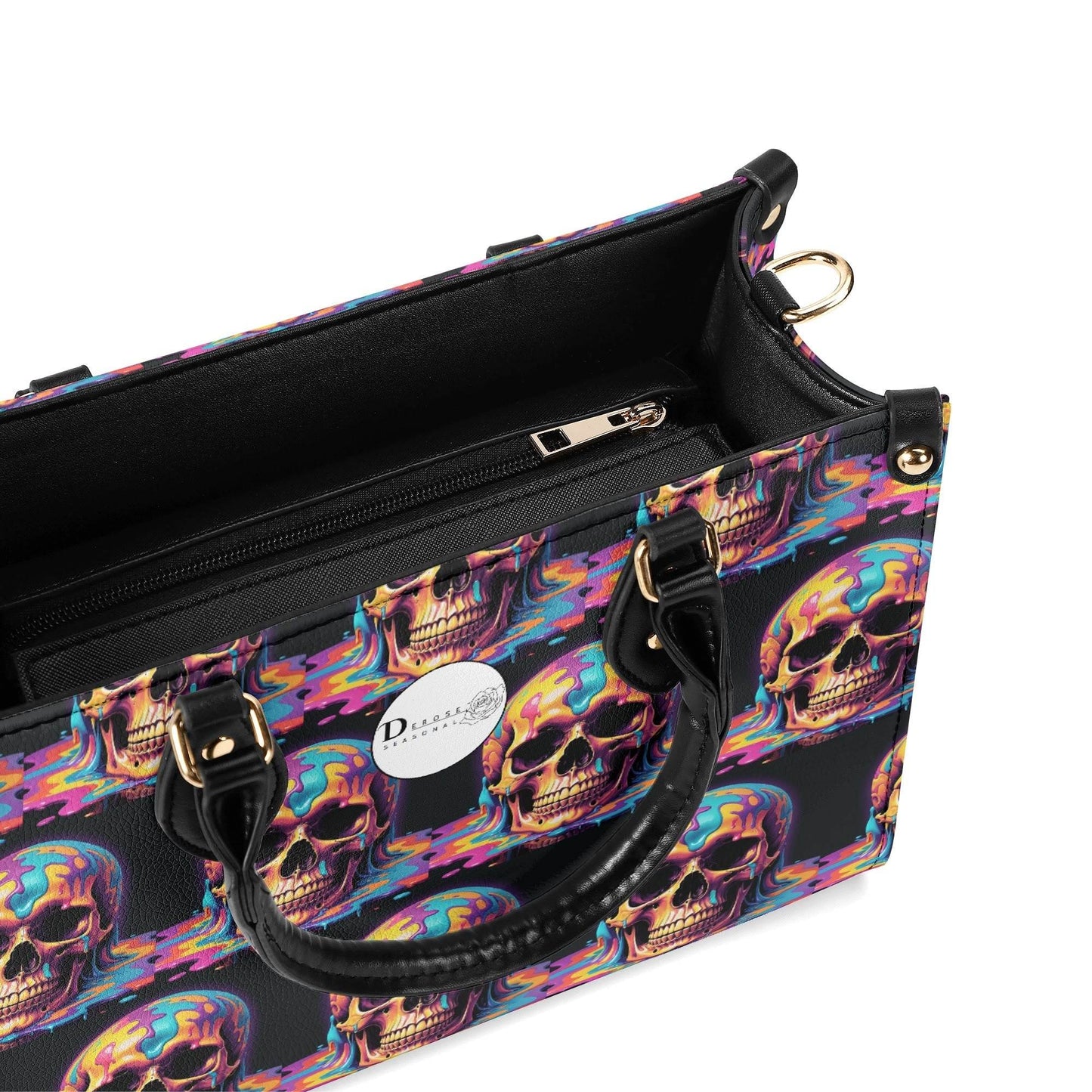 Dripping Skull Luxury Women Leather Handbag (3 sizes) - DeRose Seasonal