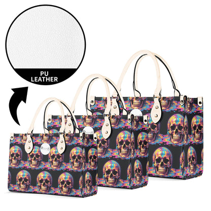 Dripping Skull Luxury Women Leather Handbag (3 sizes) - DeRose Seasonal