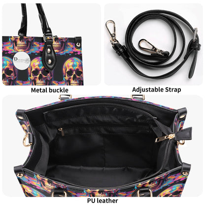 Dripping Skull Luxury Women Leather Handbag (3 sizes) - DeRose Seasonal