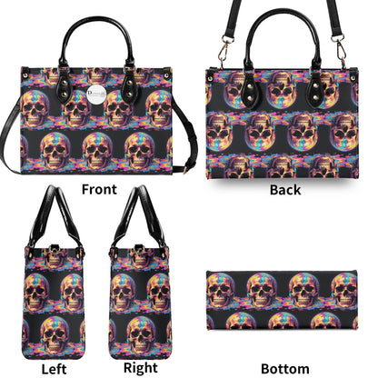 Dripping Skull Luxury Women Leather Handbag (3 sizes) - DeRose Seasonal