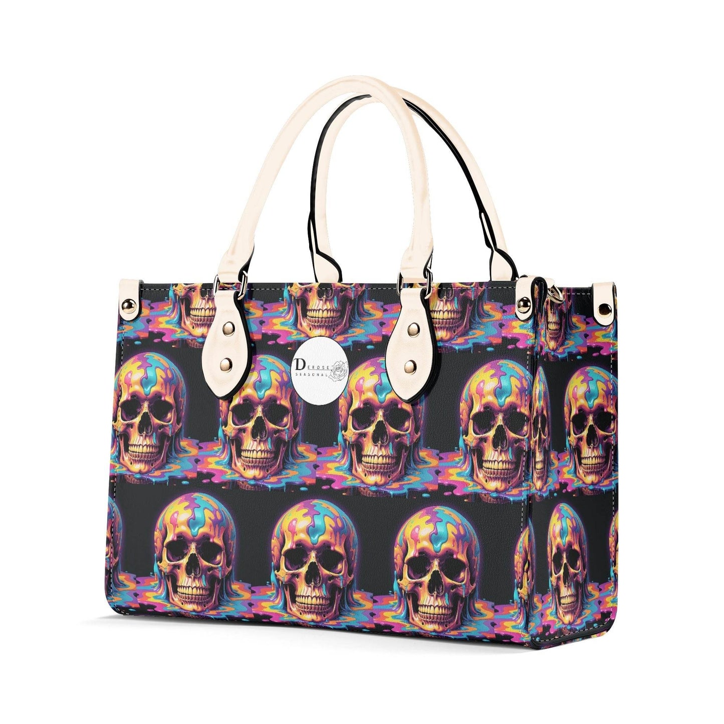 Dripping Skull Luxury Women Leather Handbag (3 sizes) - DeRose Seasonal