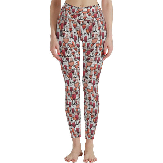 Wine Dining Women's Polyester Yoga pants Leggings - DeRose Seasonal