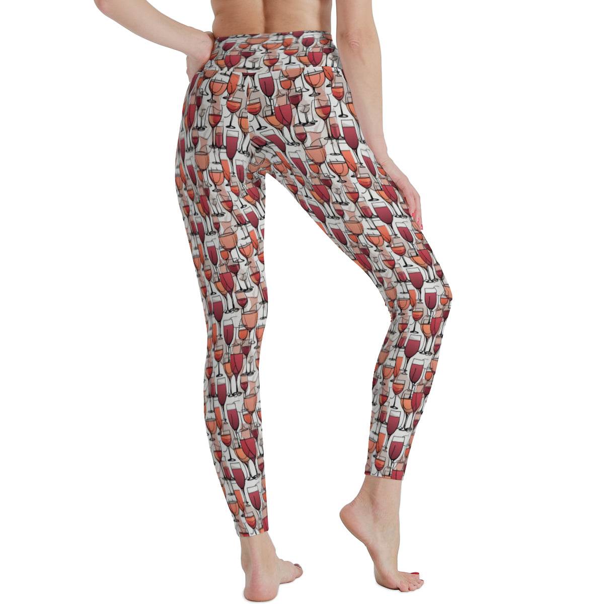 Wine Dining Women's Polyester Yoga pants Leggings - DeRose Seasonal