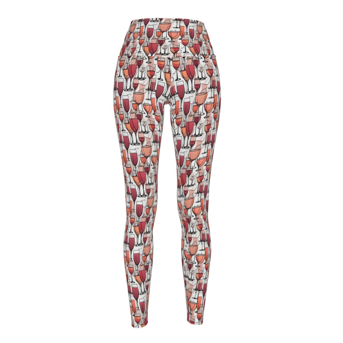 Wine Dining Women's Polyester Yoga pants Leggings - DeRose Seasonal