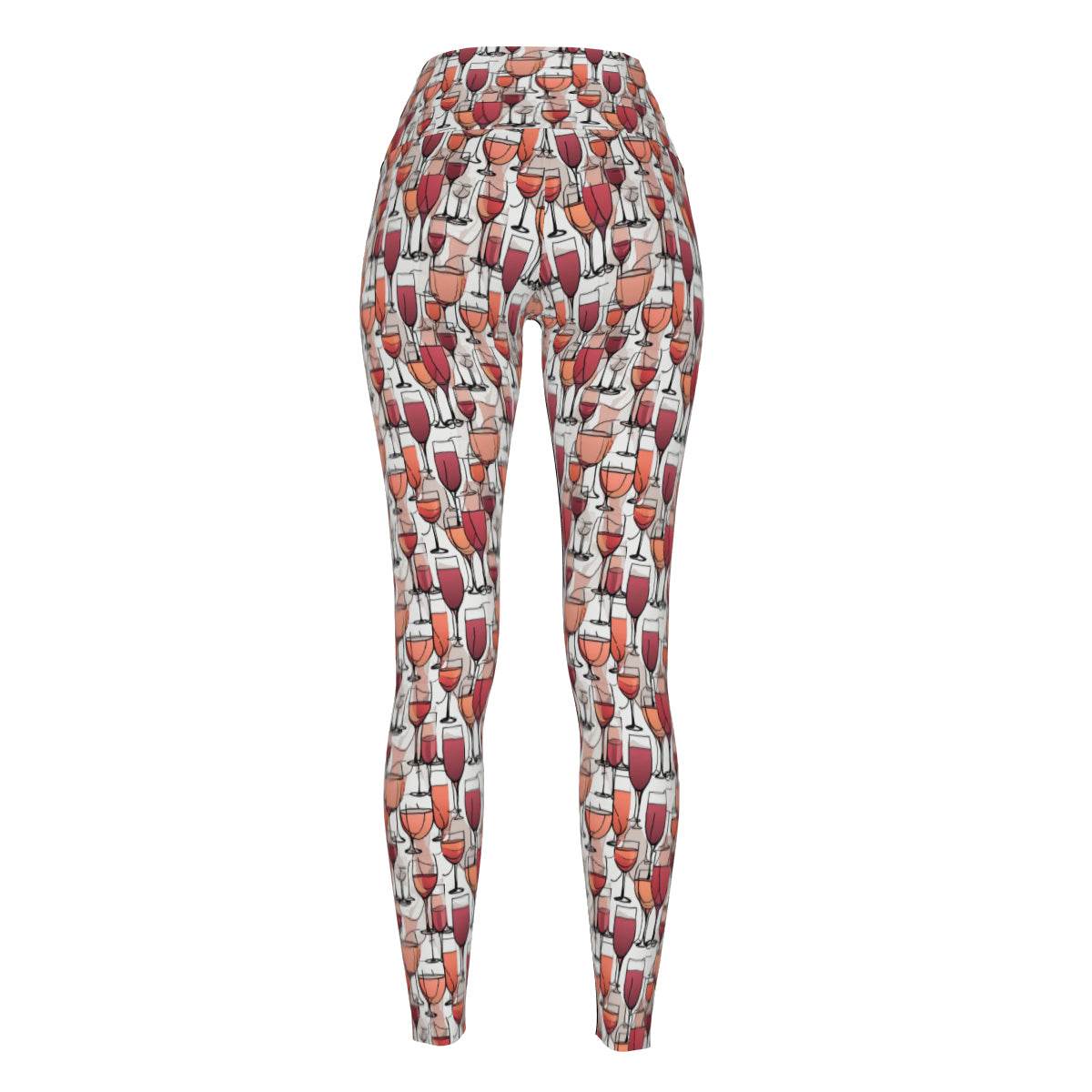 Wine Dining Women's Polyester Yoga pants Leggings - DeRose Seasonal