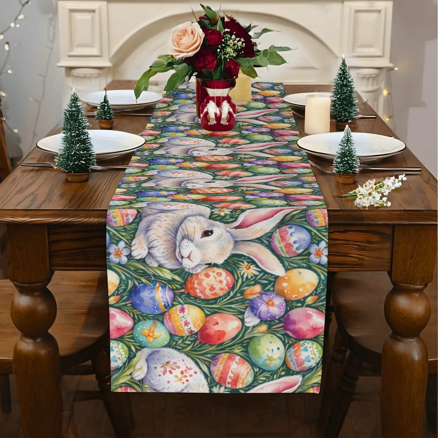 Easter Art Polyester Table Runner - DeRose Seasonal