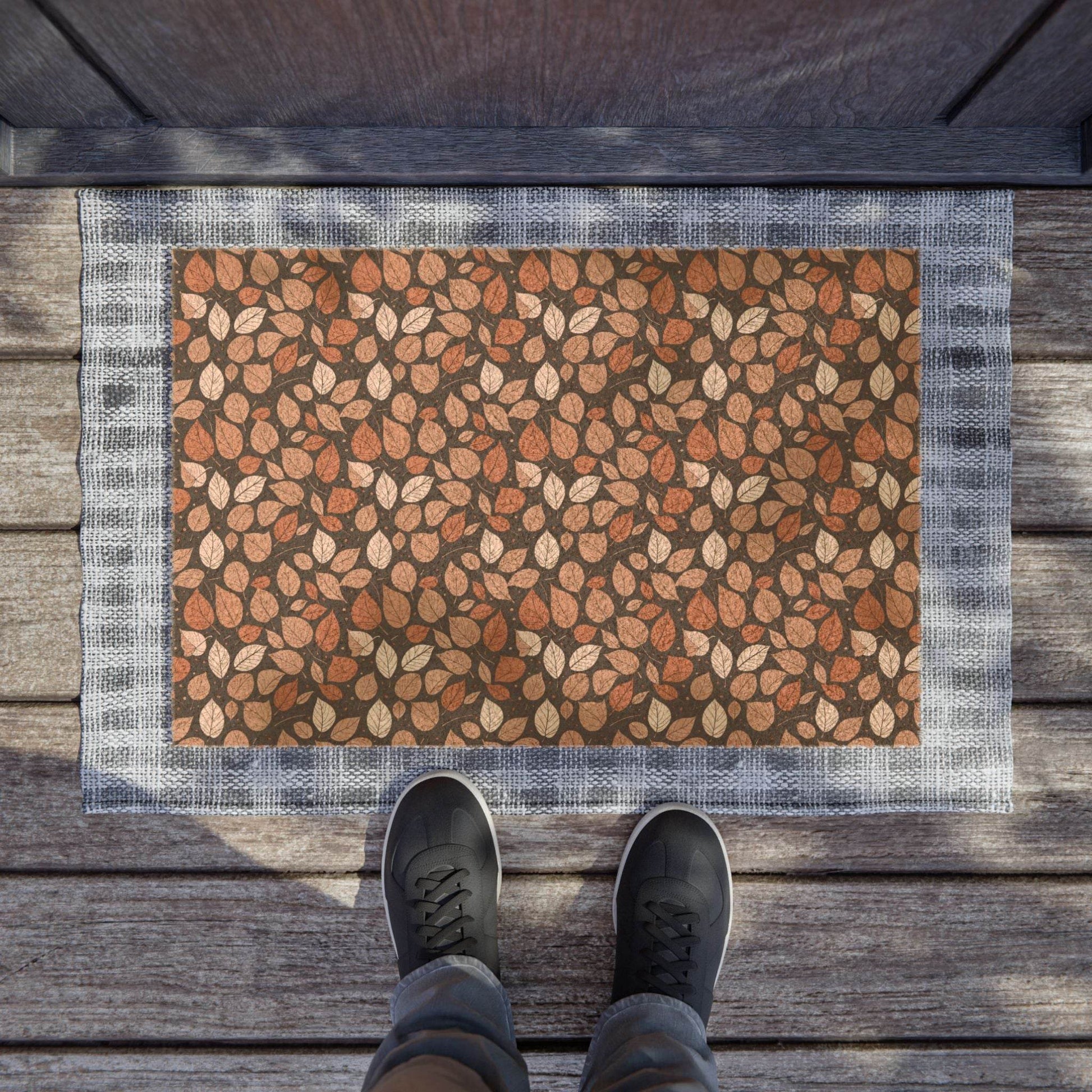Brown Dark Leaves Fall Season Doormat - DeRose Seasonal