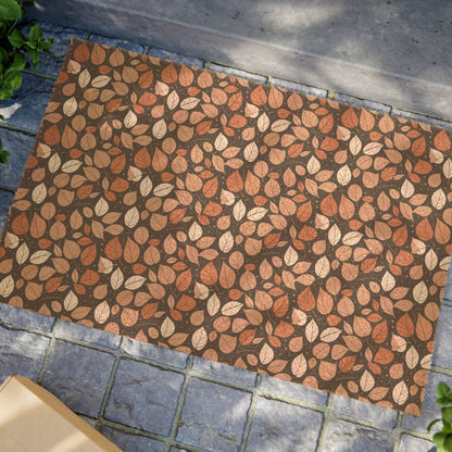 Brown Dark Leaves Fall Season Doormat - DeRose Seasonal