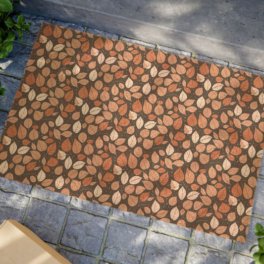 Brown Dark Leaves Fall Season Doormat - DeRose Seasonal
