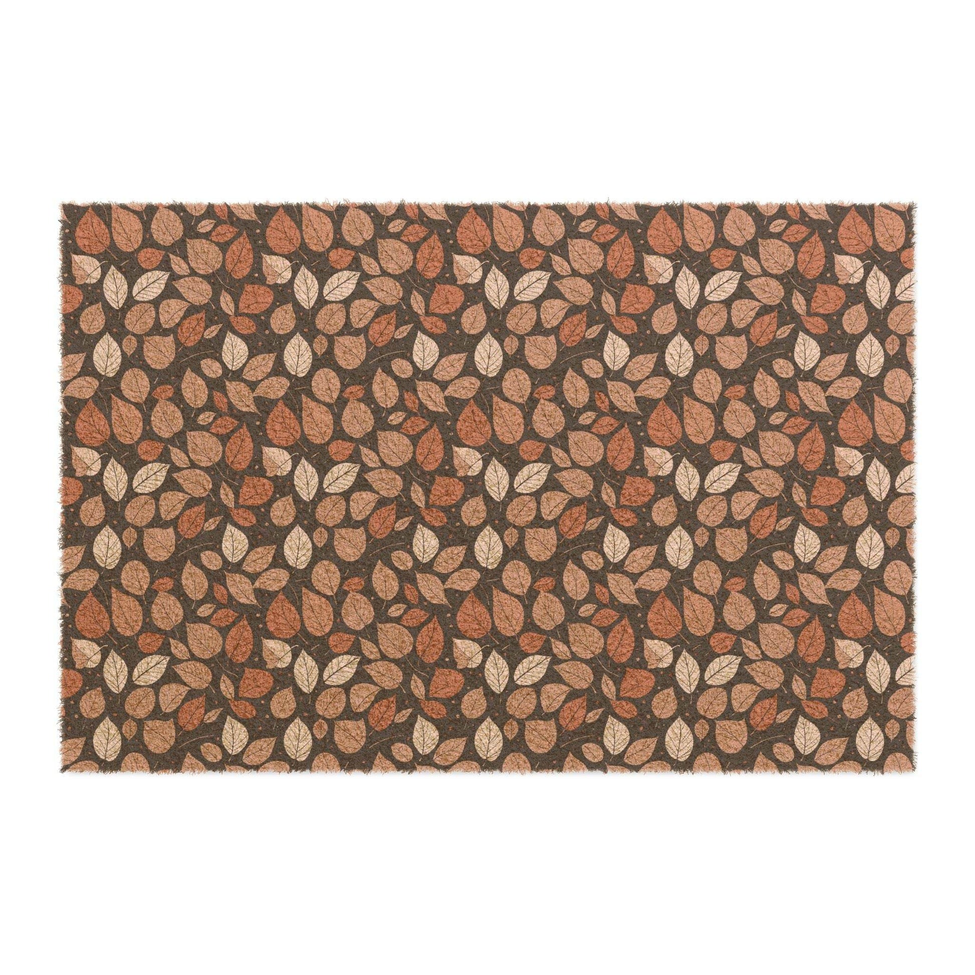 Brown Dark Leaves Fall Season Doormat - DeRose Seasonal