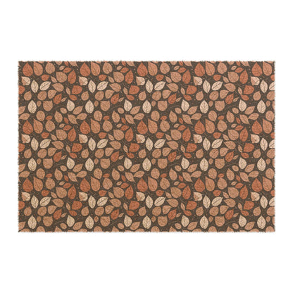 Brown Dark Leaves Fall Season Doormat - DeRose Seasonal