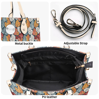 Fall Into Winter Luxury Women Leather Handbag (3 sizes) - DeRose Seasonal