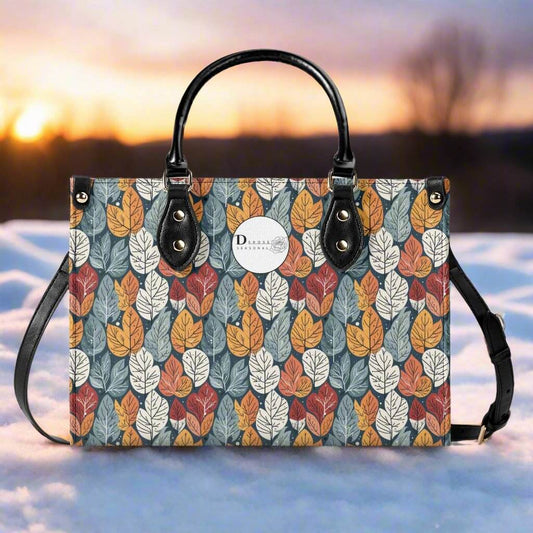Fall Into Winter Luxury Women Leather Handbag (3 sizes) - DeRose Seasonal