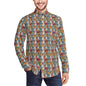 Fall Into Winter Men's Classic Long-Sleeved Button up Polyester Dress Shirt - DeRose Seasonal