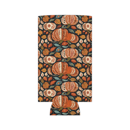 Fall Pumpkin Colorful Can Cooler BOGO 50% Off - DeRose Seasonal