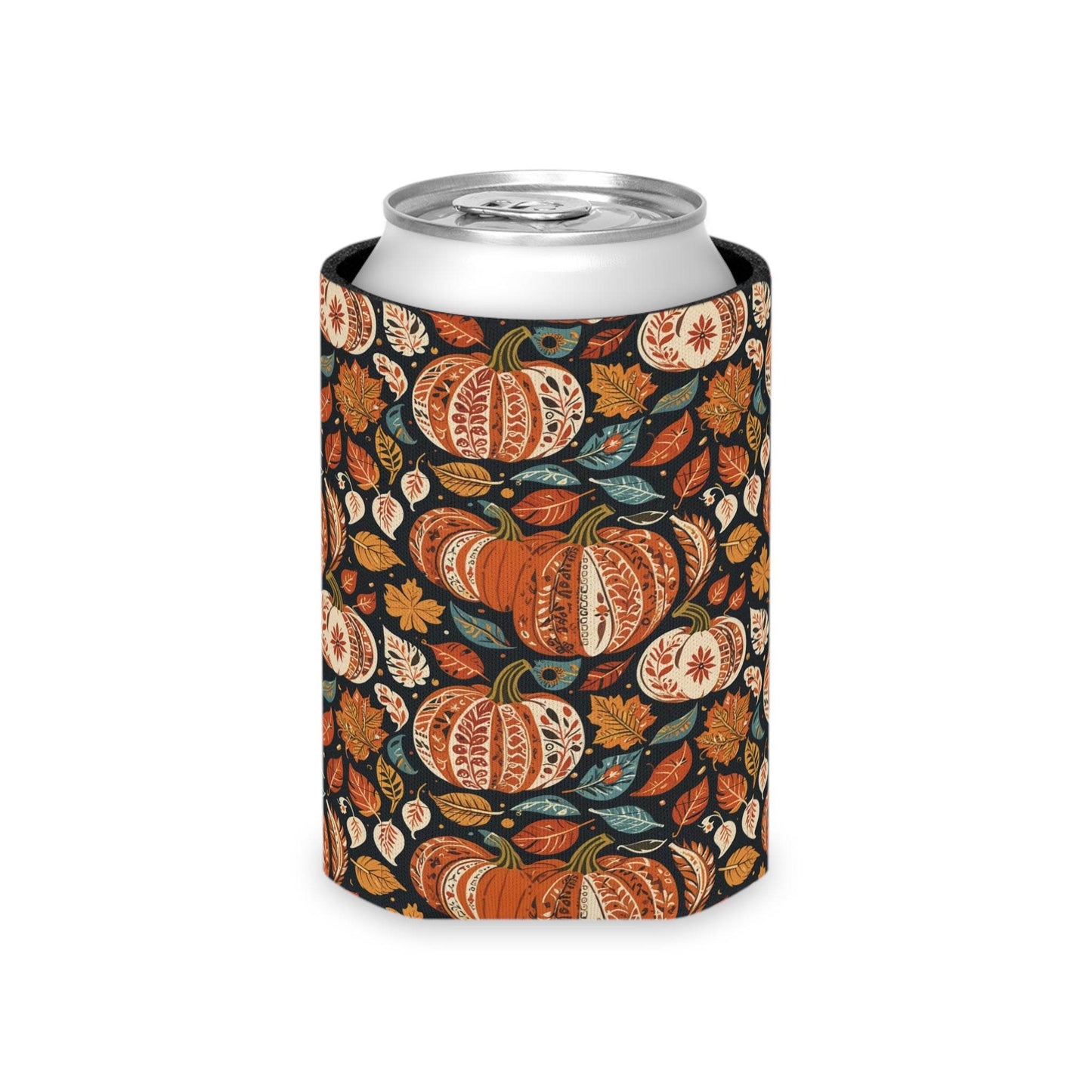 Fall Pumpkin Colorful Can Cooler BOGO 50% Off - DeRose Seasonal