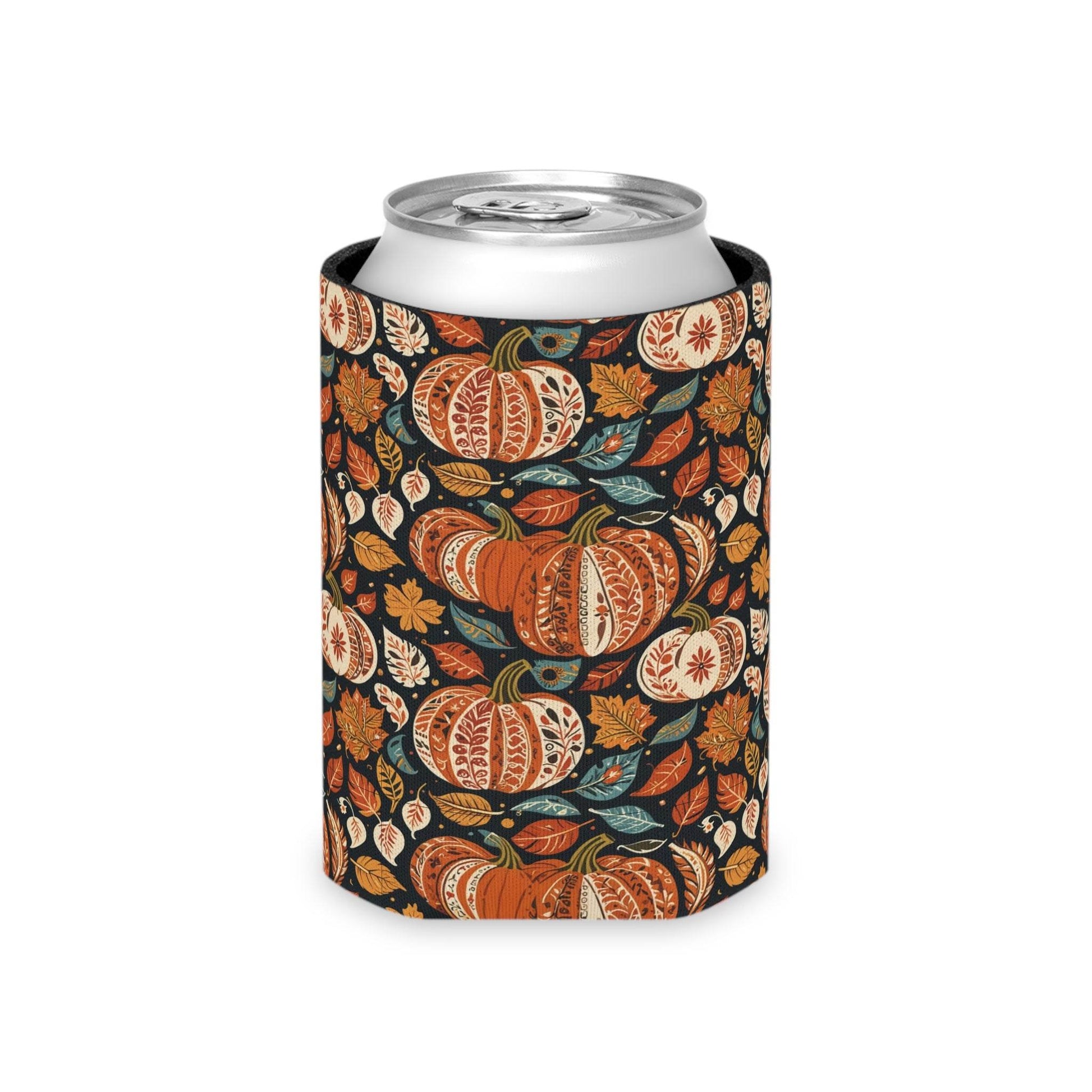 Fall Pumpkin Colorful Can Cooler BOGO 50% Off - DeRose Seasonal