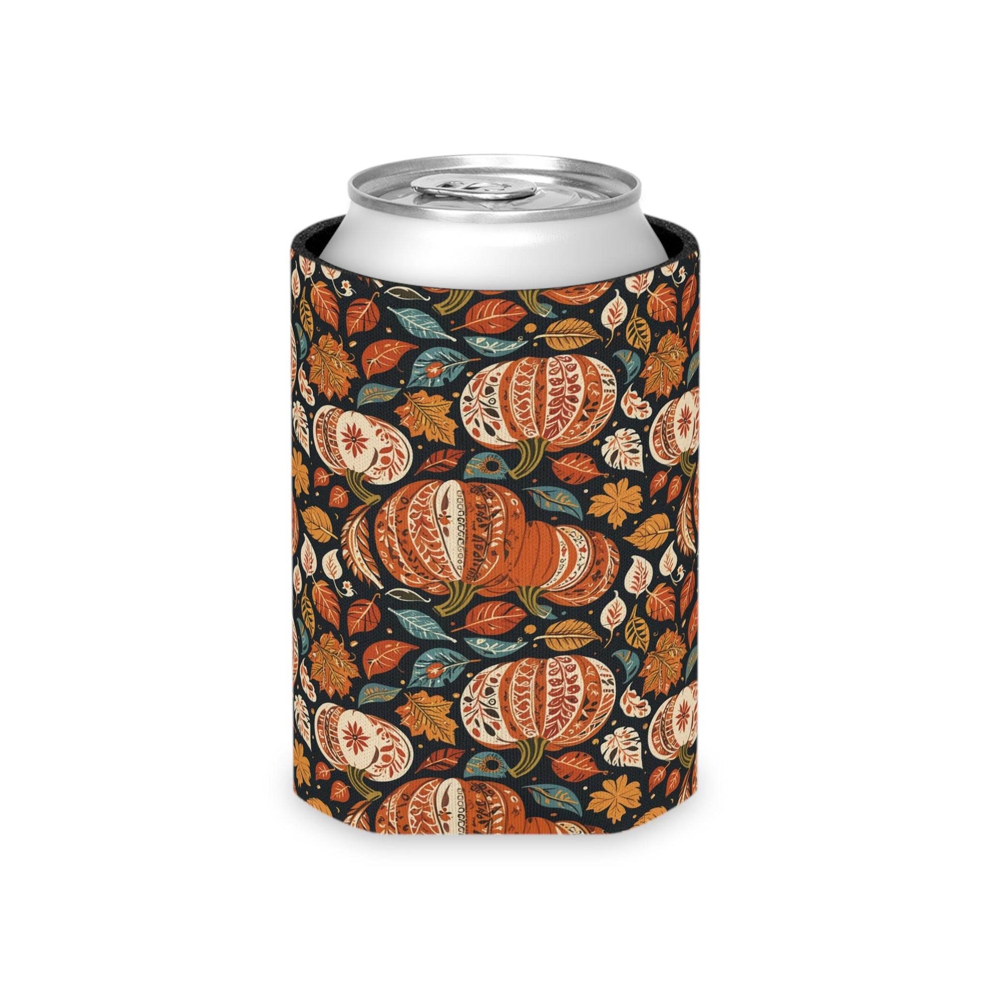 Fall Pumpkin Colorful Can Cooler BOGO 50% Off - DeRose Seasonal