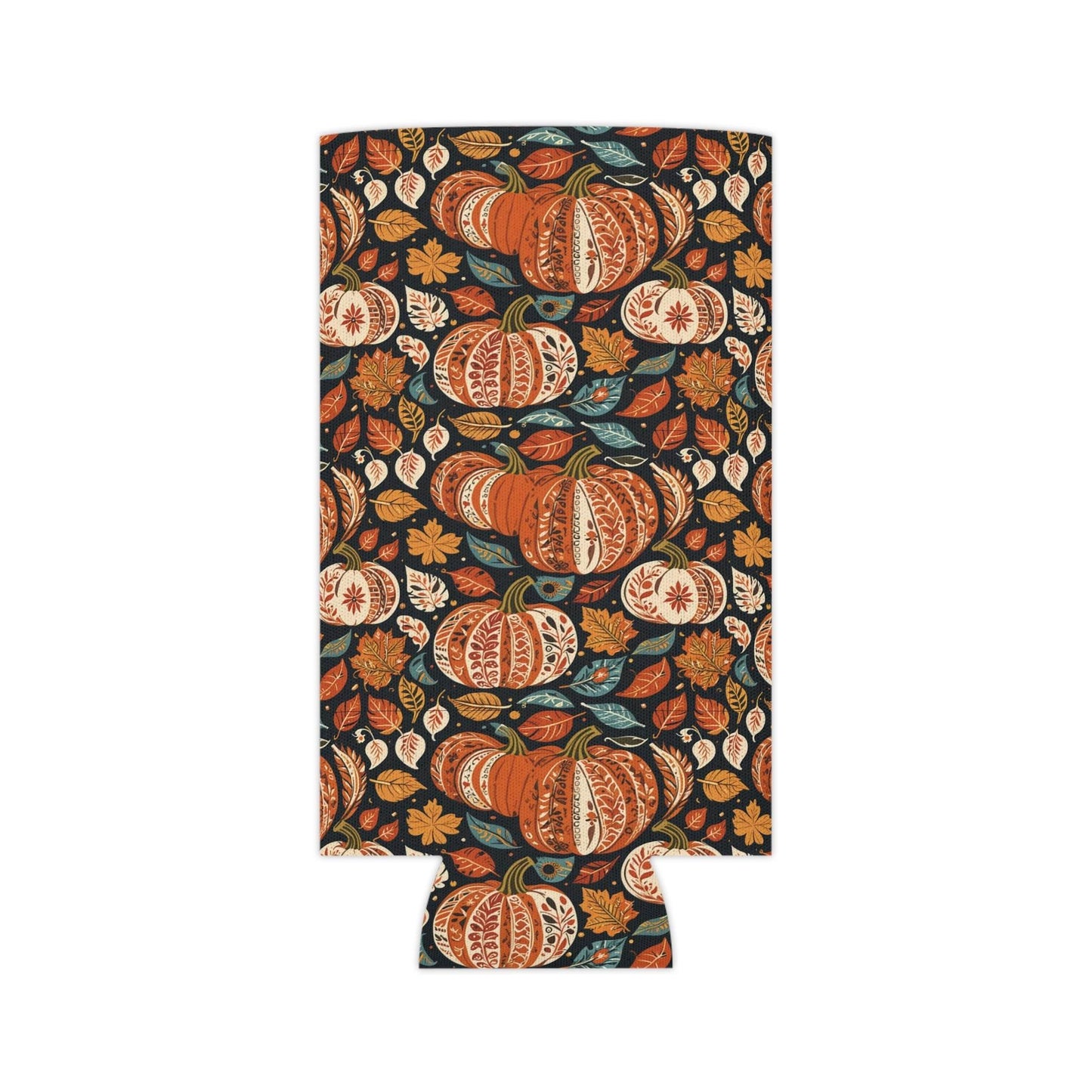 Fall Pumpkin Colorful Can Cooler BOGO 50% Off - DeRose Seasonal