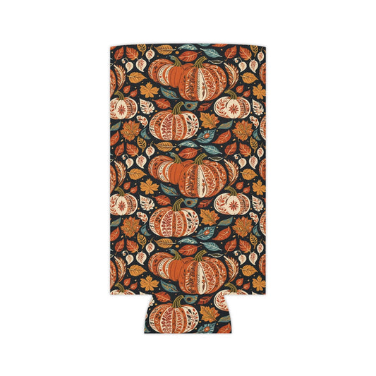 Fall Pumpkin Colorful Can Cooler BOGO 50% Off - DeRose Seasonal