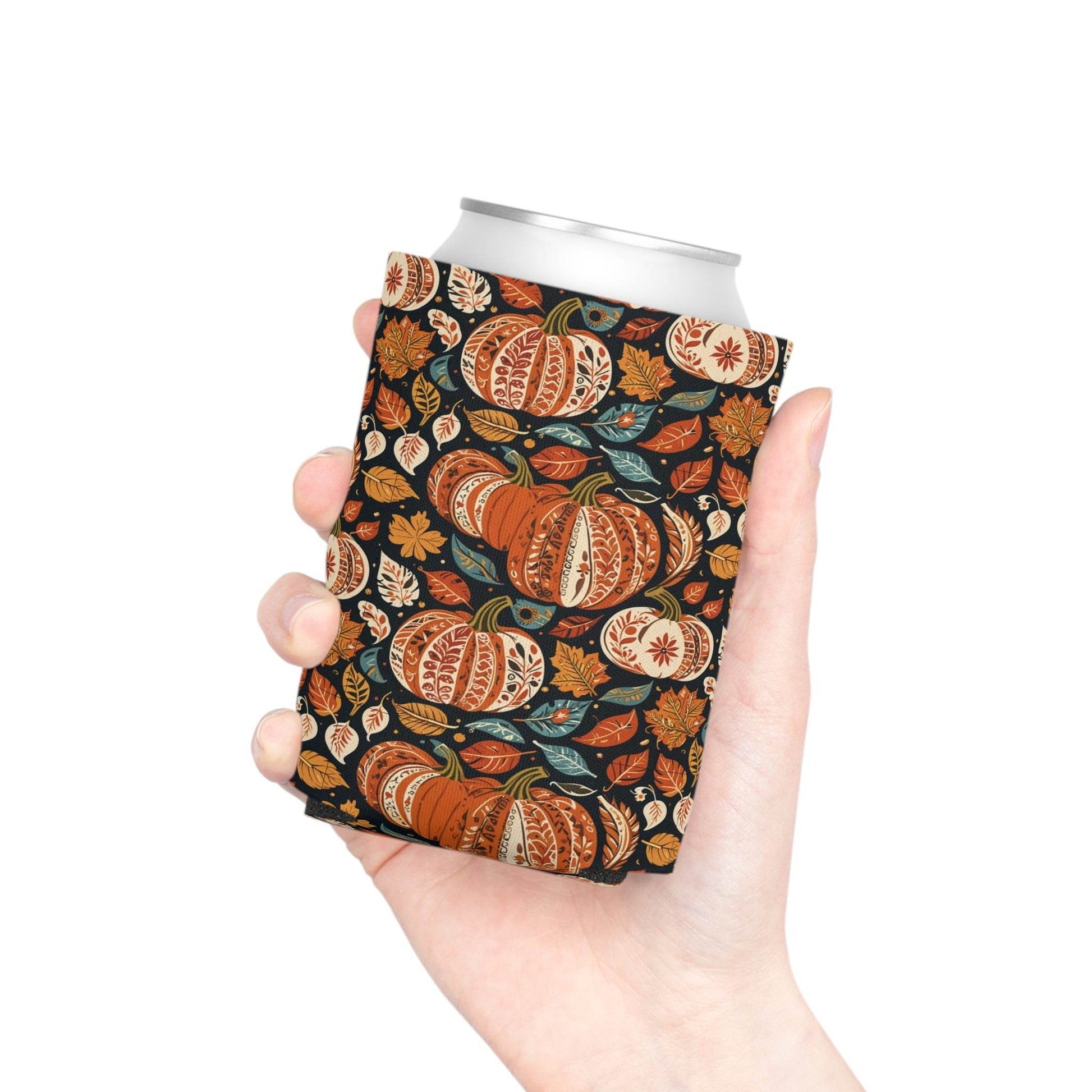 Fall Pumpkin Colorful Can Cooler BOGO 50% Off - DeRose Seasonal