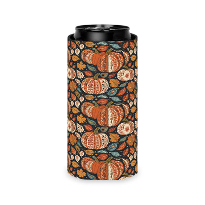 Fall Pumpkin Colorful Can Cooler BOGO 50% Off - DeRose Seasonal