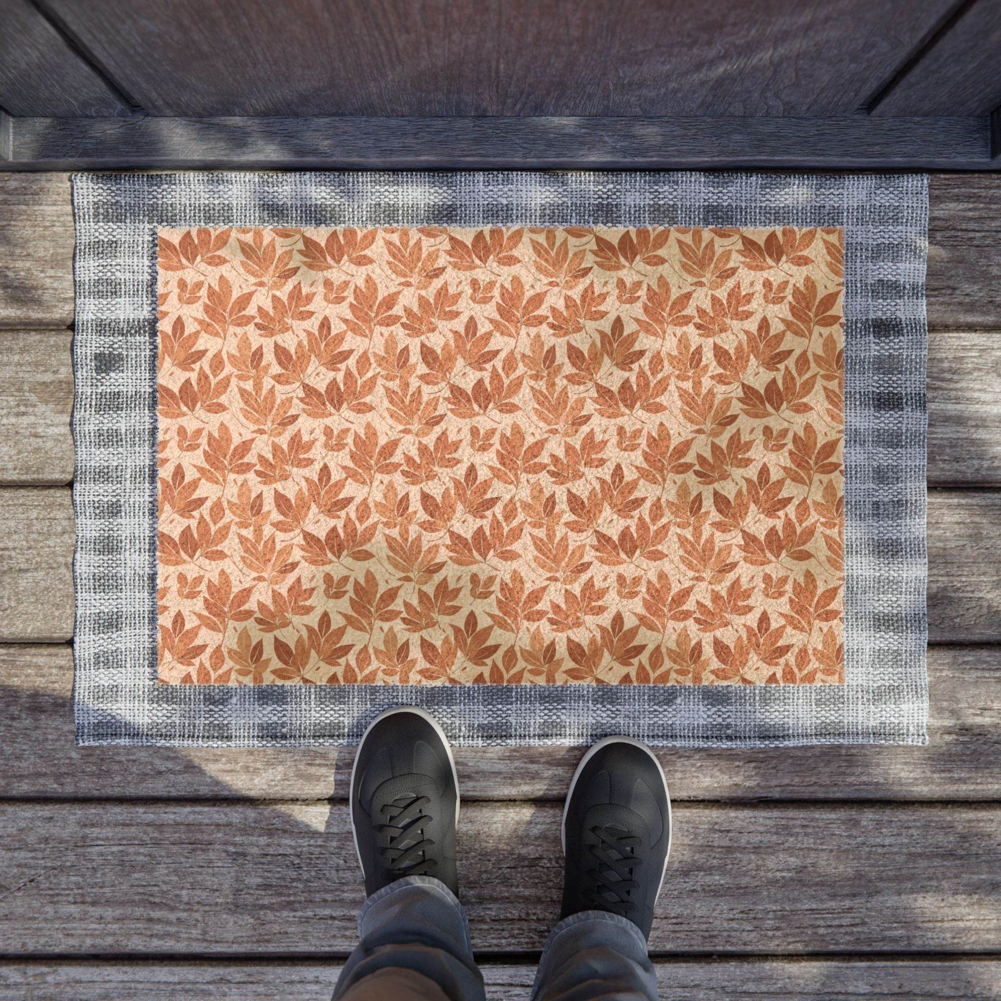 Brown Autumn Leaves Fall Season Doormat - DeRose Seasonal