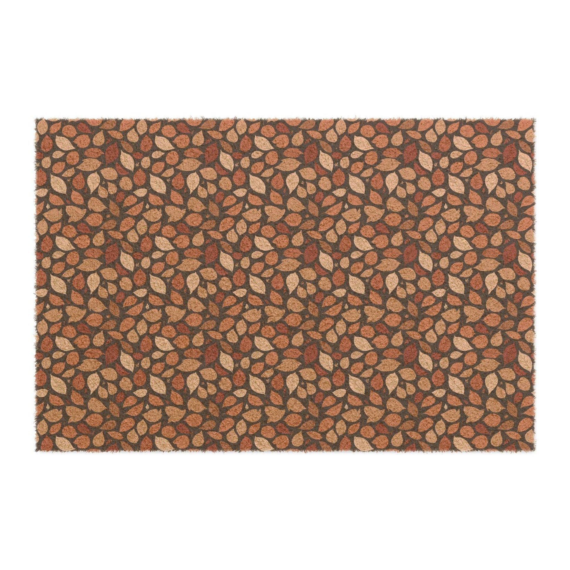Brown Red leaves Fall Season Doormat - DeRose Seasonal