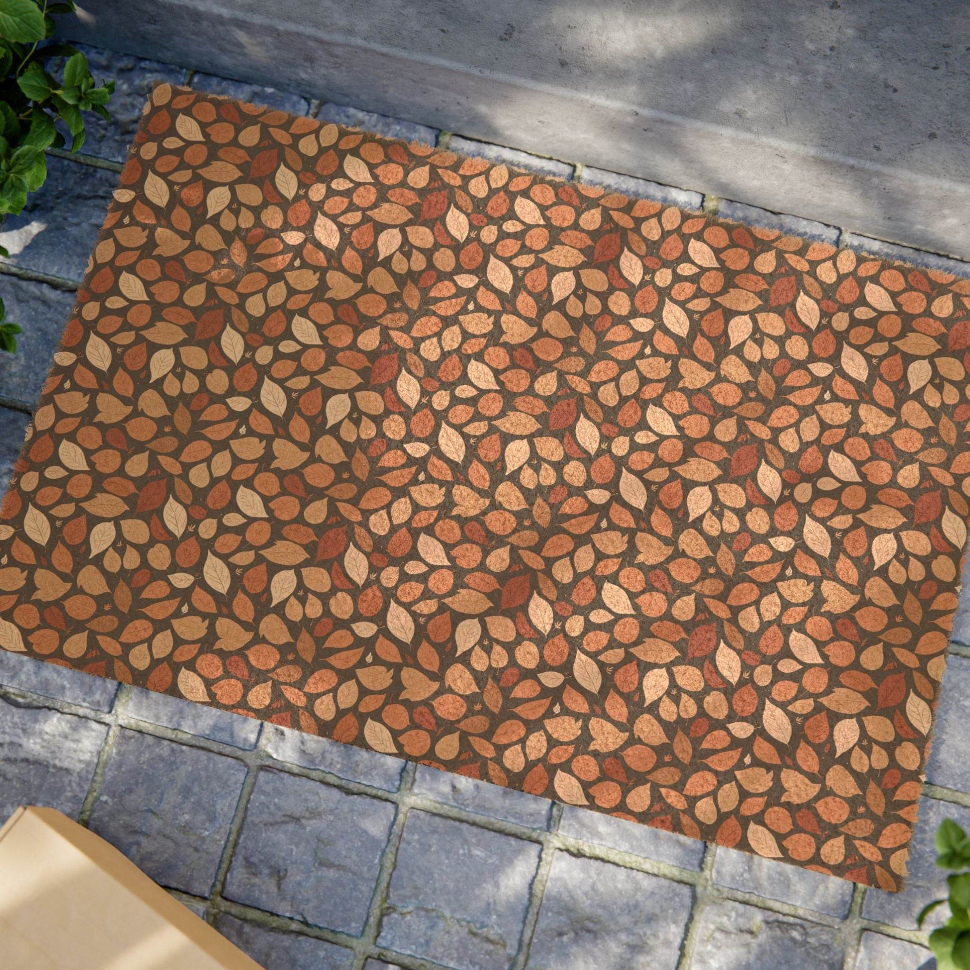 Brown Red leaves Fall Season Doormat - DeRose Seasonal