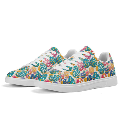 Festive Egg Adult Lightweight Brand Low Top Leather Shoes - DeRose Seasonal