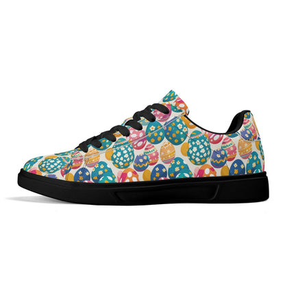 Festive Egg Adult Lightweight Brand Low Top Leather Shoes - DeRose Seasonal