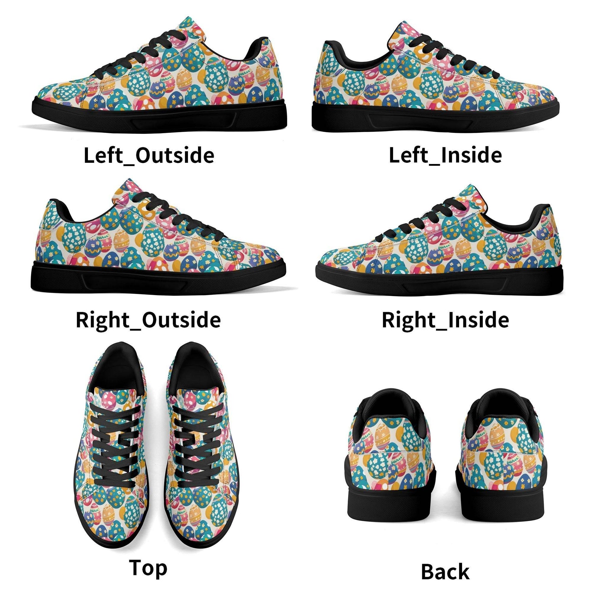 Festive Egg Adult Lightweight Brand Low Top Leather Shoes - DeRose Seasonal