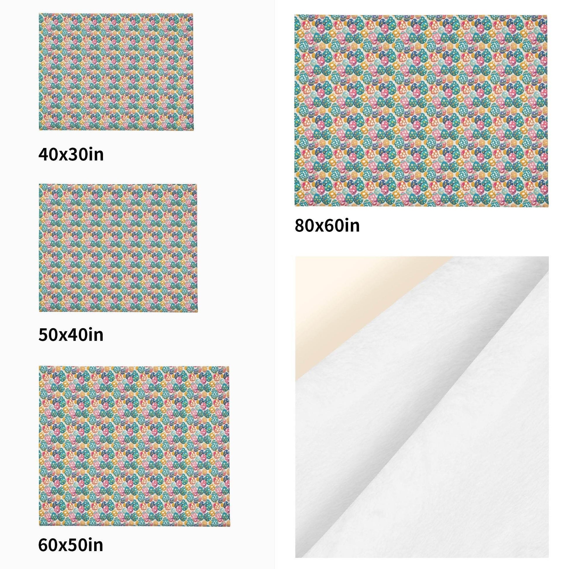 Festive Egg Flannel Breathable Blanket 4 Sizes - DeRose Seasonal