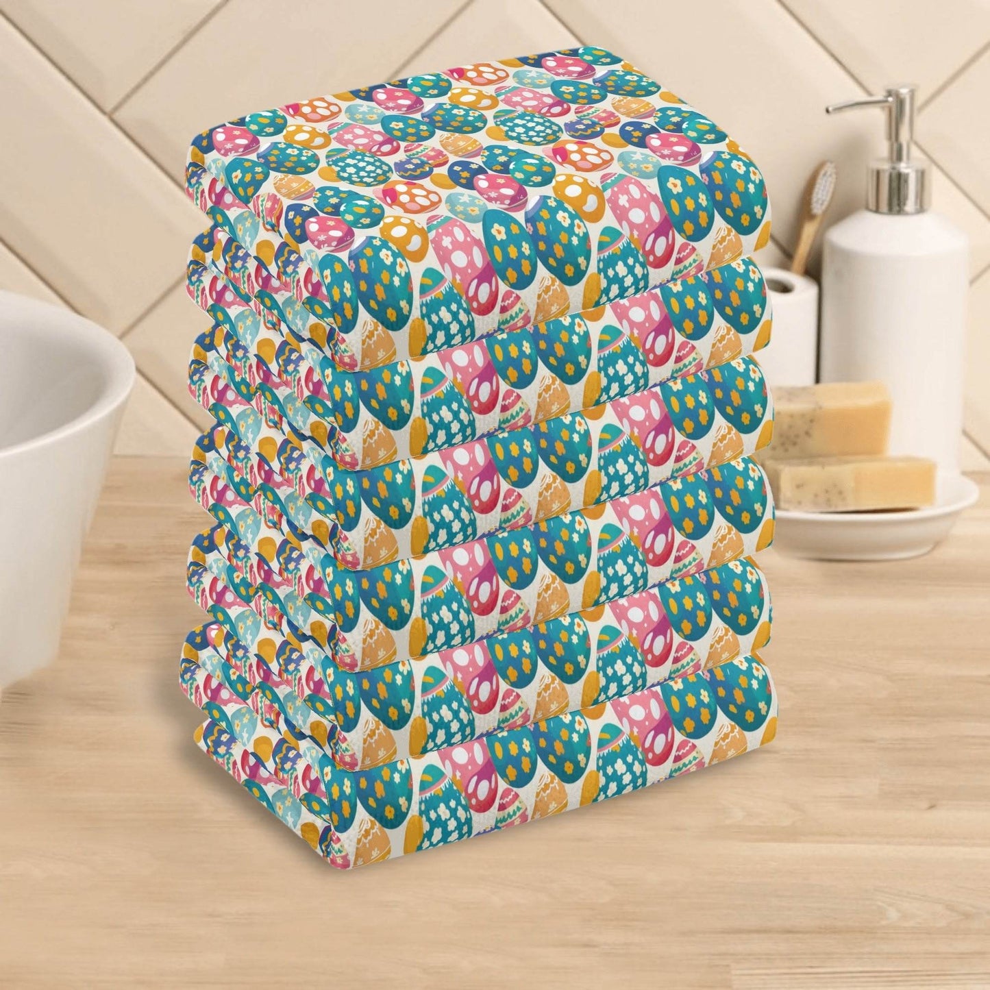 Festive Egg Hand Towels (6 Pcs) - DeRose Seasonal