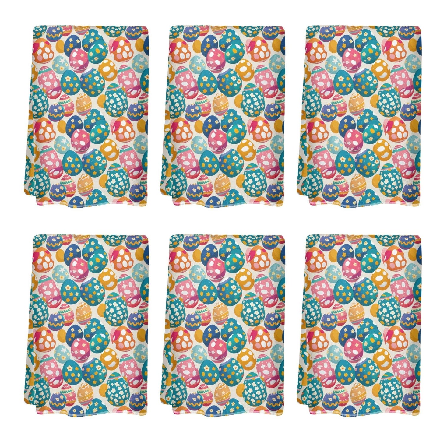 Festive Egg Hand Towels (6 Pcs) - DeRose Seasonal