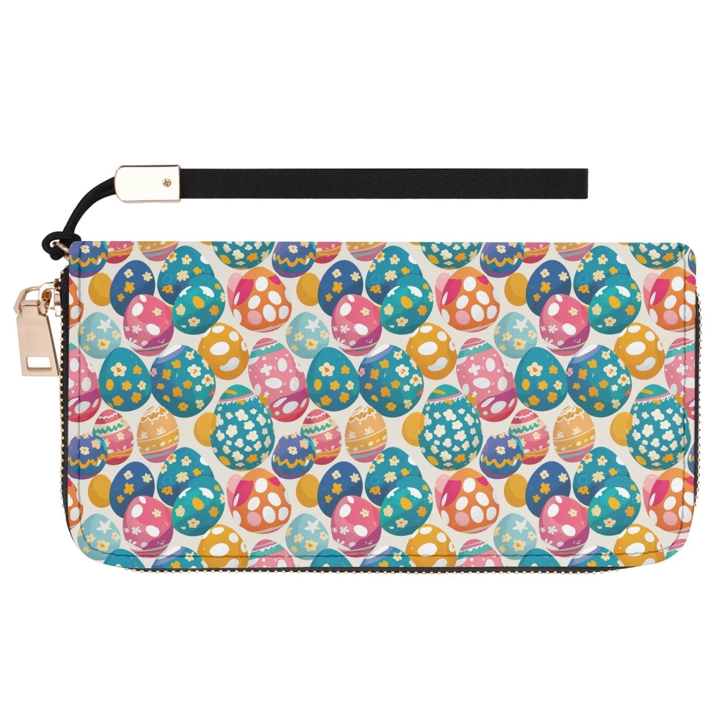 Festive Egg Leather Women's Zipper Wristlet Wallet - DeRose Seasonal