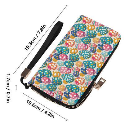 Festive Egg Leather Women's Zipper Wristlet Wallet - DeRose Seasonal