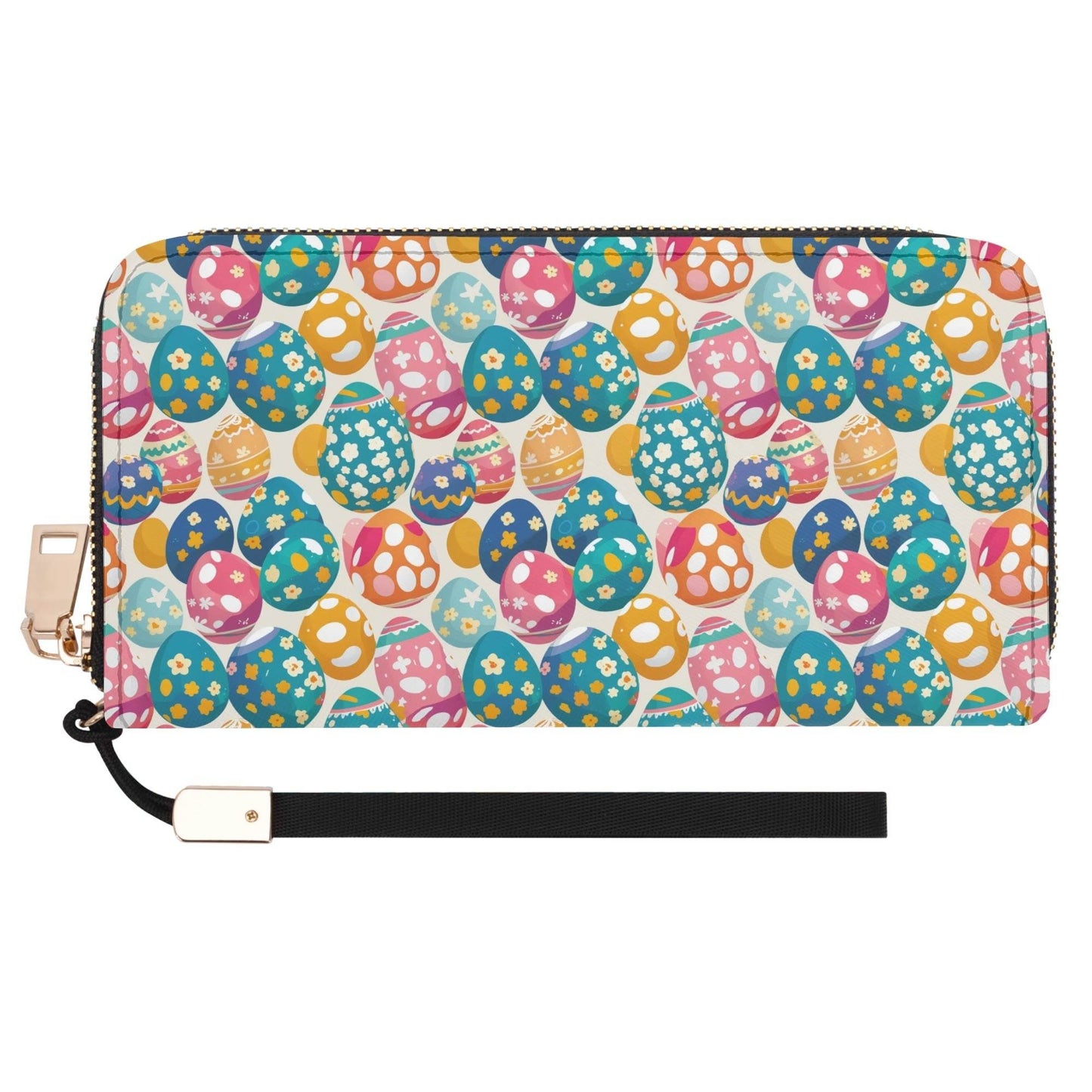 Festive Egg Leather Women's Zipper Wristlet Wallet - DeRose Seasonal