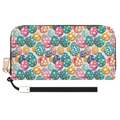 Festive Egg Leather Women's Zipper Wristlet Wallet - DeRose Seasonal