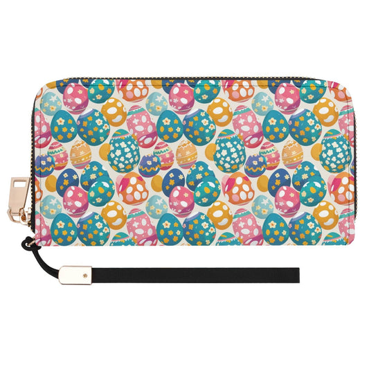 Festive Egg Leather Women's Zipper Wristlet Wallet - DeRose Seasonal