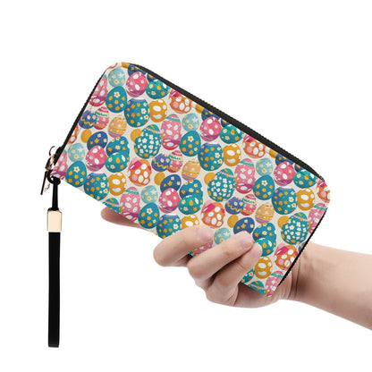 Festive Egg Leather Women's Zipper Wristlet Wallet - DeRose Seasonal