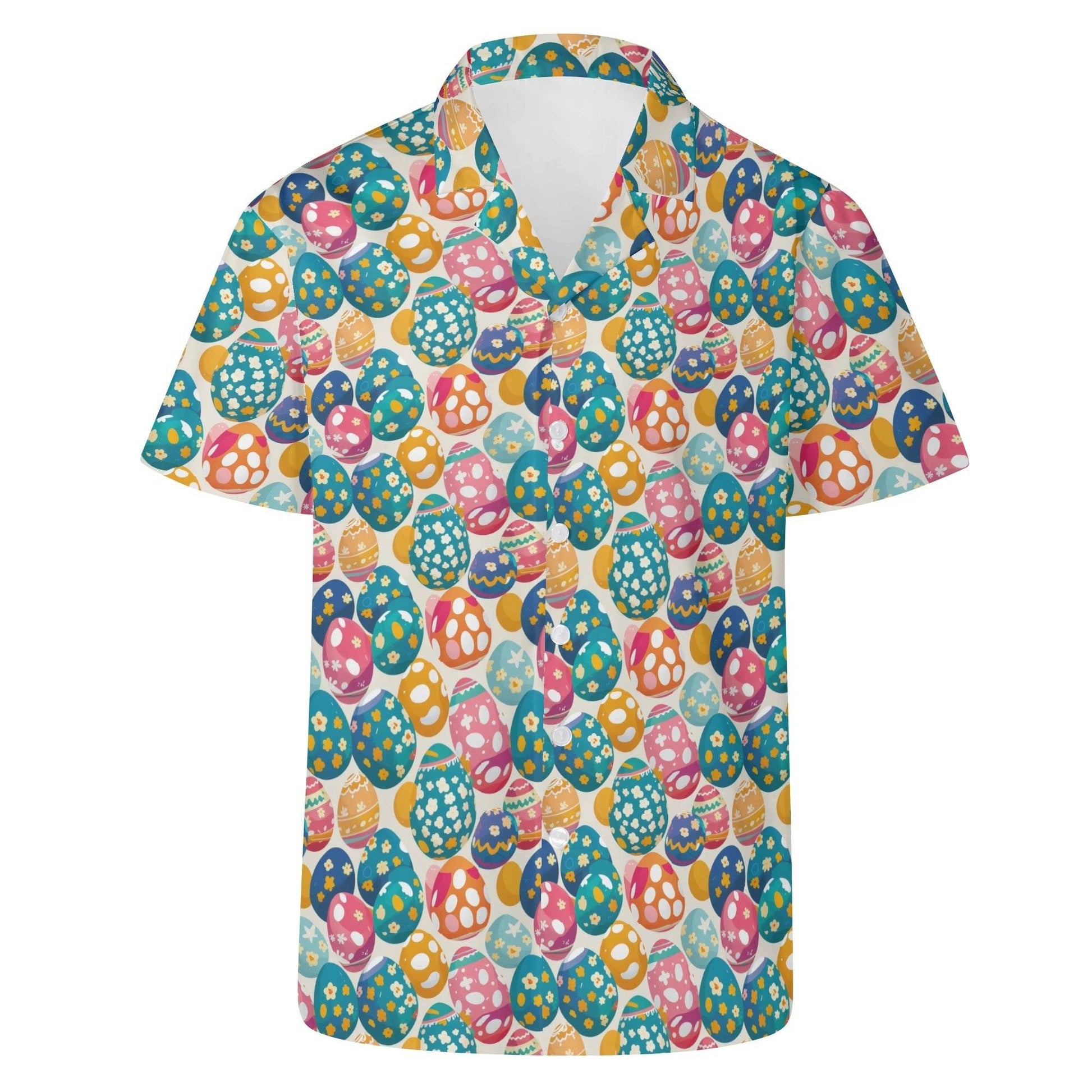 Festive Egg Men's Casual Hawaiian Shirt - DeRose Seasonal