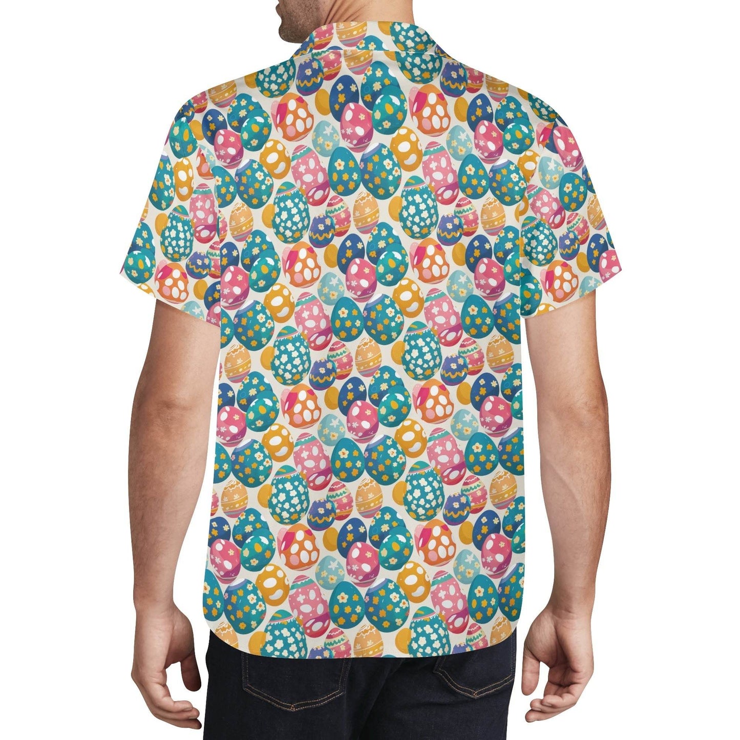 Festive Egg Men's Casual Hawaiian Shirt - DeRose Seasonal