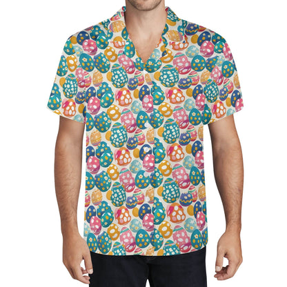 Festive Egg Men's Casual Hawaiian Shirt - DeRose Seasonal